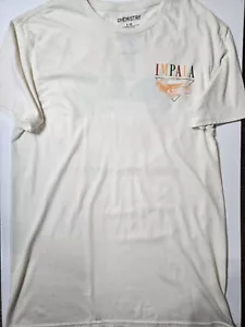 Chevy Impala T-shirt Mens Large Cream 1965 Chevrolet Graphic Car Enthusiast Tee - Picture 1 of 6