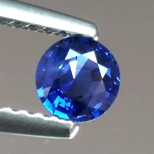 Piedras preciosas sueltas de zafiro natural Ceilán azul aciano redondo de 0,40 quilates - Imagen 1 de 3