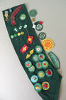 Vintage Lot Girl Scouts Sash Merit Badges Activity Pins Patches Golden Valley