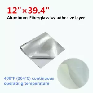 12"x39.4" Car Exhaust Heat Shield Barrier Aluminum-Fiberglass w/ Adhesive Layer - Picture 1 of 7