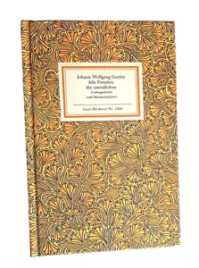 Johann Wolfgang Goethe Alle Freuden... Isla-Biblioteca n.o 1028 - Imagen 1 de 1