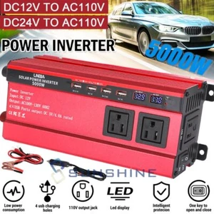 Convertidor 5000W De DC 12V A 110V AC Con USB Para Auto Carro Inversor Corriente - Picture 1 of 75