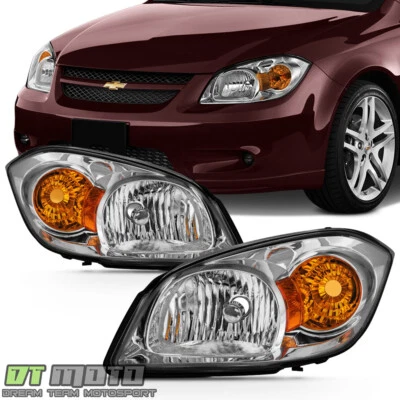 2005-2010 Cobalt 07-10 Pontiac G5 05-06 Pursuit Headlights Headlamps Left+Right - Image 1 of 4
