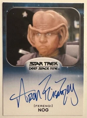 STAR TREK : ARON EISENBERG as NOG [FERENGI] AUTO CARD 2012 DEEP SPACE NINE - Image 1 of 2