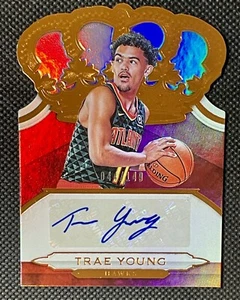 2018-19 Panini Crown Royale Trae Young Rookie Auto /149 Auto RC Die-Cut - Foto 1 di 7
