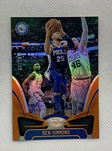 2018-19 Certified Ben Simmons Orange Mirror #83/99 76ers Brooklyn Nets - Picture 1 of 4