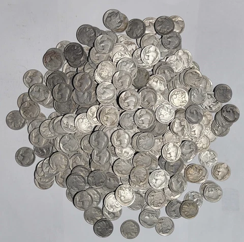 Buffalo Nickels Lot 275+ Partial Dates 2-3-4 digit ~ No Acid Dates ~ 6+ Rolls Cover