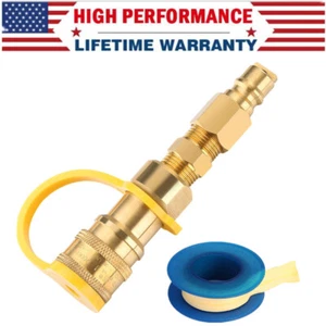 3/8 Inch LP Gas Propane Hose Natural Gas Quick Connect Fittings, Disconnect Kit - Picture 1 of 9