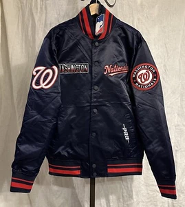 Pro Standard Washington Nationals Turn It Up M Rib Satin Jacket - Size XL - NWT - Picture 1 of 9