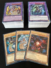 50 YUGIOH CARDS W DARK MAGICIAN * DRAGON KNIGHT * BLUE-EYES * RED-EYES * [P1]