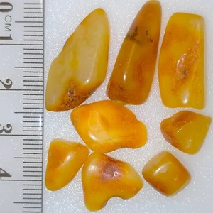 Amber natural gemstones matte polished Amberstone loose pieces bundle lot 27.9ct - Picture 1 of 7