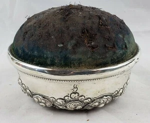 Vintage Simons Bros Sterling Silver Sewing 4"  Pin Cushion 154g - Picture 1 of 6