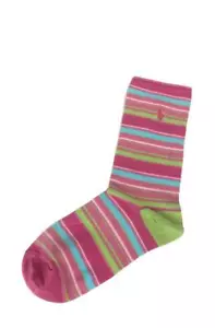 Ralph Lauren Mädchen mehrfarbig gestreifte Anzugsocken 1 Paar Größe 9-11 - Bild 1 von 1