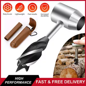 1/2X Manueller Handbohrer Schraubenschlüssel Outdoor Überleben Holz Bohrer Kit für Bushcraft Werkzeug - Bild 1 von 16