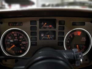 For Pontiac Fiero 1984-1988 Polished Aluminum Chrome Dial Rings For Counter x2 - Picture 1 of 6