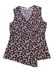 Blusa Ronni Nicole Para Mujer Grande Lunares Sin Mangas Imitación Envolvente Ligera - Imagen 1 de 6