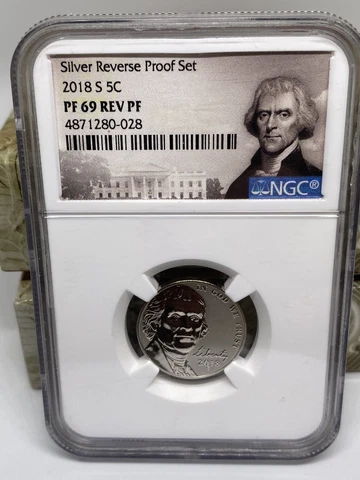 2018 S JEFFERSON NICKEL 5C REVERSE PROOF NGC PF 69 A11 Cover