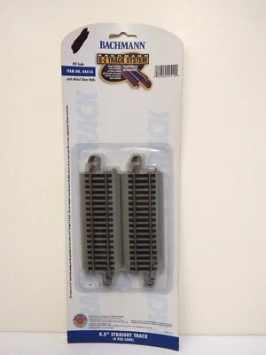 BACHMANN E-Z TRACK SYSTEM - 4.5" STRAIGHT TRACK (4 PER CARD) - Model # 44514 - Image 1 of 3