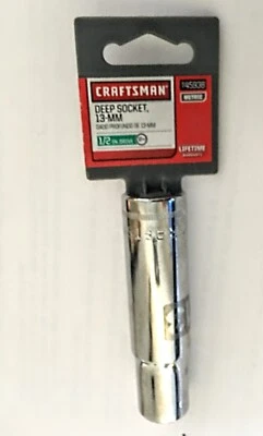 Craftsman 13 mm x 1/2" Dr Deep Socket - 12 Pt - S-AF 45938 -Free USA Shipping - Image 1 of 3