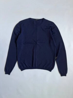 Prada Milano Unisex Knit Navy Wool Sweater Size 50 - Image 1 of 4