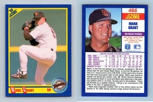 Mark Grant - Padres #466 Score 1990 Baseball Trading Card