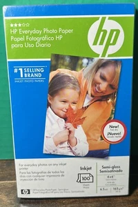 HP Everyday Photo Paper 100 sheets Semi-Gloss 4x6 Inkjet - New In Box - Picture 1 of 2