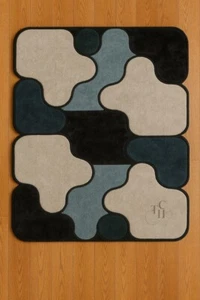 Hand tufted rugs for living room boho home decor custom handmade rugs minimalist - Picture 1 of 5