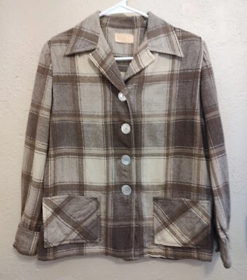 Pendleton Heritage Limited Edition 49er Jacket Brown Wool Plaid VTG 1950's SZ M - Image 1 of 4