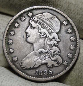 1835 Capped Bust Quarter - Picture 1 of 6
