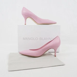 Manolo Blahnik Women's Pink Pointed Toe Heel Size EU 37 (224-1716-004) - Foto 1 di 11