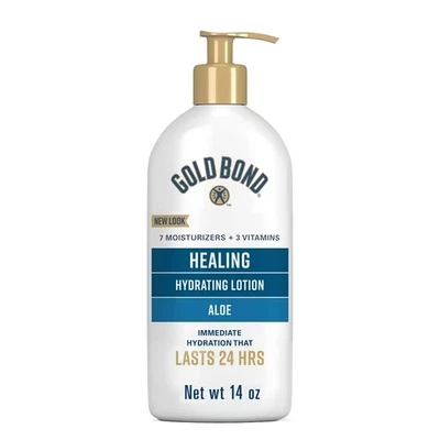 Gold Bond Healing Hydrating Hand Moisturizer, Face Cream, and Body Lotion, 14 oz - Image 1 of 4