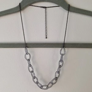 Collana maglia scintillante 22" + 3" ext pistola metallo corda catena  - Foto 1 di 8