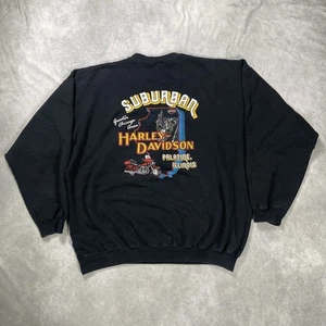 Sudadera grande Harley Davidson Suburban Palatine Illinois Chicago 1998 vintage - Imagen 1 de 13