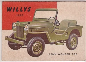 Vintage Willys Jeep #33 Topps World on Wheels Trading Card - Bild 1 von 2