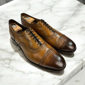 Allen Edmonds "STRAND" Leder Cap-Toe Oxford-Schuhe 12 D Walnuss Braun Ombre + Baum - Bild 1 von 24