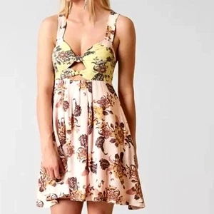 Free People 'Baby It’s You' Printed Bandeau Mini Dress XS(but fits like a M) - Picture 1 of 10