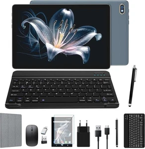 Tablet mit Tastatur Maus Stift und Hülle, 4GB RAM+128GB ROM(TF 1TB), Octa-Core 2 - Bild 1 von 7