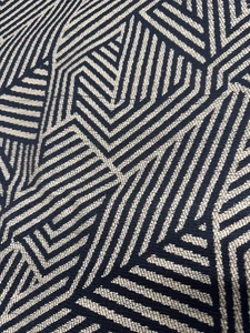 Linwood Tango Weaves Geometric Fabric In Ink - Picture 1 of 2