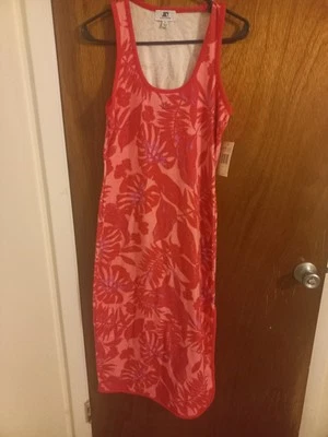 Vestido Tropical Juicy Couture Terry Tela/Cubrimiento de Playa Talla Pequeña Estampado Tropical Foto 1 de 4