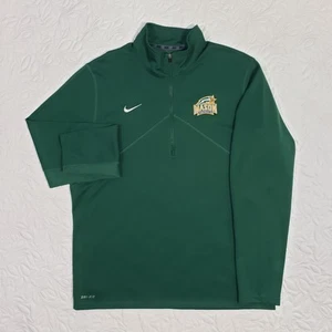 George Mason University Pullover Mens Size L Green Patriots Nike Dri-Fit 1/4 Zip - Picture 1 of 23