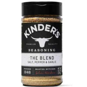 Kinders The Blend Salt Peper Garlic Seasoning 10.5 oz Large Shaker BBQ Rub Spice - Picture 1 of 18