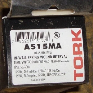 Tork A515MA Timer 15 Minutes 20A 120V Single Pole Single Throw - Picture 1 of 1