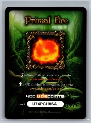 World of Warcraft TCG 2008 Primal Fire 400 UDE Points WOW Expired Code - Image 1 of 2