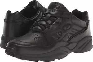 Propet Men’s STABILITY WALKER Casual Leather Shoes Black Medicare Approved NIB - Picture 1 of 7