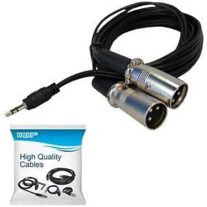 1/8" TRS to Dual Male XLR Splitter Cable compatible with JBL EON 5151XT System - Picture 1 of 8