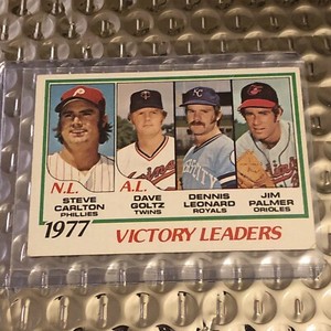 1978 Topps #205 1977 Victory Leaders - Carlton & Palmer EX