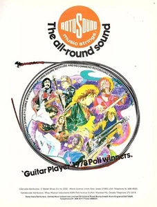Vintage Rotosound Saiten 1978 Gitarrist Umfrage Gewinner Magazin Druck Anzeige Pinup - Bild 1 von 1