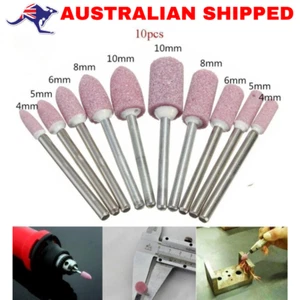 10PCS 1/8 " Red Abrasive Polishing Mounted Stone Rotary Tool Grinding Wheel New - Picture 1 of 6