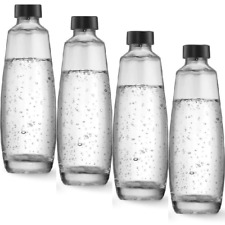 NEW 4x SodaStream Glass Carafe Bottles Carbonating Sparkling 1L Duo