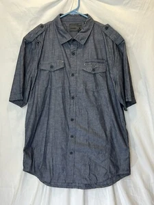 Ocean Current Men’s Large Shortsleeve Chambray Shirt Excellent Used Condition - Picture 1 of 6